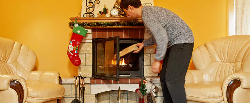 Rusted Metal Fireplace Restoration in Oakley, California
